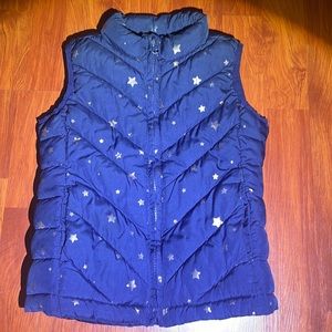 Dark blue with silver starts